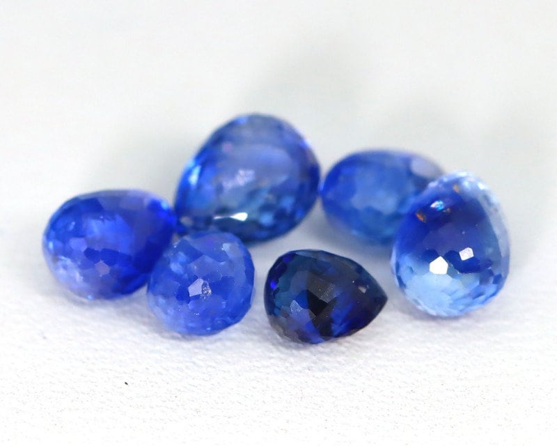 Ideal for Jewellery or Gift Sapphire 6.32Ct Briolette Cut Natural Madagascar Blue Sapphire Lot
