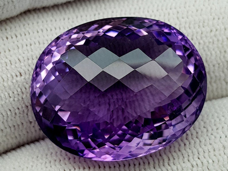 Amazing Faceted Gem Ideal for Jewellery Pendant or Unique Gift. Natural Large Amethyst Gemstone