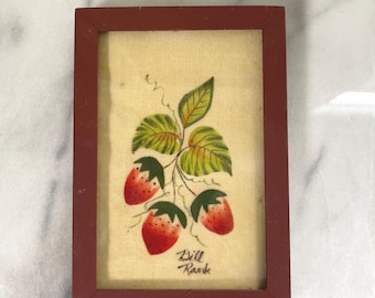 Two Hand Painted Theorems Jean Henry Original Art Vintage Folk Art