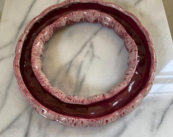 Vintage Haeger Pottery Posey Ring Pansy Bowl