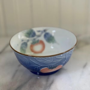 Persimmon Porcelain Rice Bowl, Andrea by Sadek, Blue
