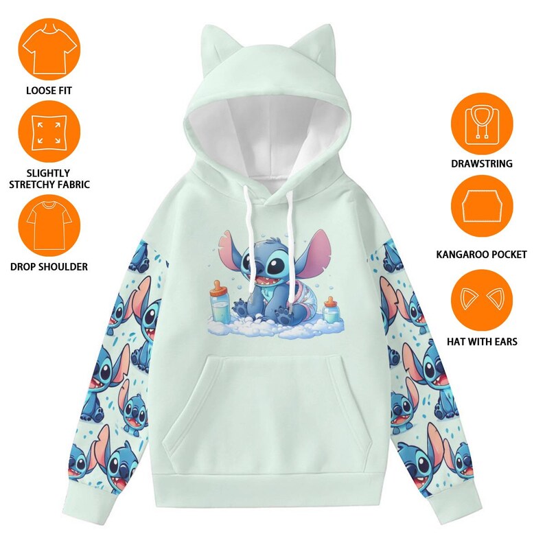 Stitch Inspired Hoodie image 2