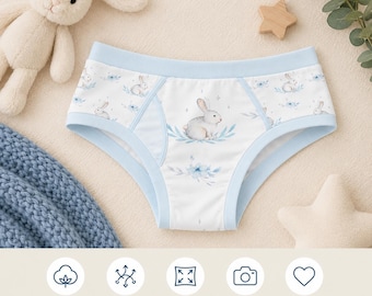 ABDL o Bunnycore Adult Briefs | Cute Rabbit Print Underwear | Soft Little Space Style | Cozy Everyday Wear