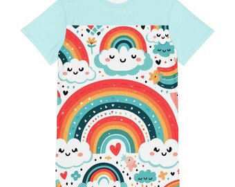 ABDL Regenboog. Grafische T-shirtjurk