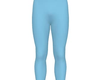 Leggings ABDL bleus pour adultes | Style enfant amusant | Vêtements unisexes coupe slim pour hommes | Microfibre douce et confortable