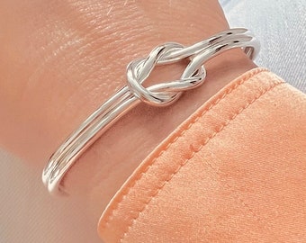 Women's Silver Cuff Bangle Bracelet for Women. Jewellery Gift for her Birthday, Anniversary. Delivered in a Luxury Branded Gift Box.