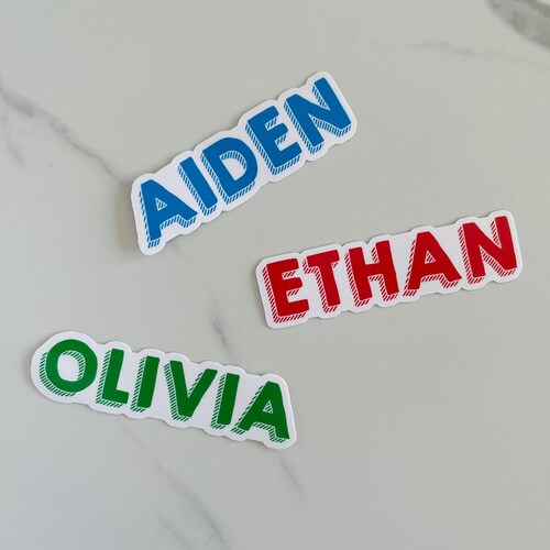Custom Name Sticker // Name Decal Sticker // Personalized Name Etsy