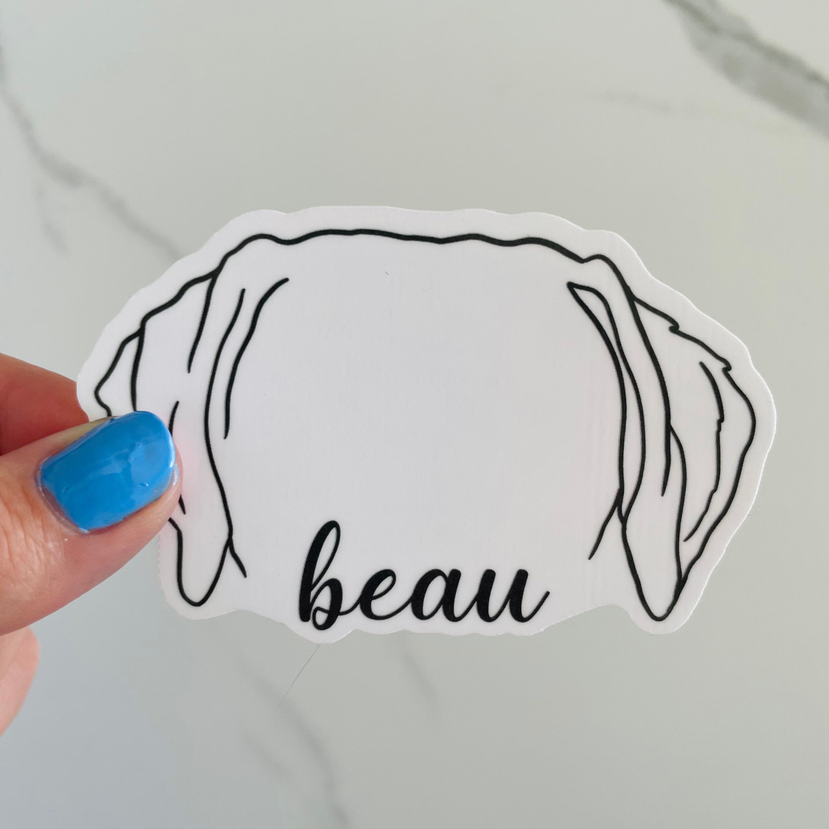 Custom Pet Sticker // Custom Dog Ear Portrait // Pet Gifts // Etsy