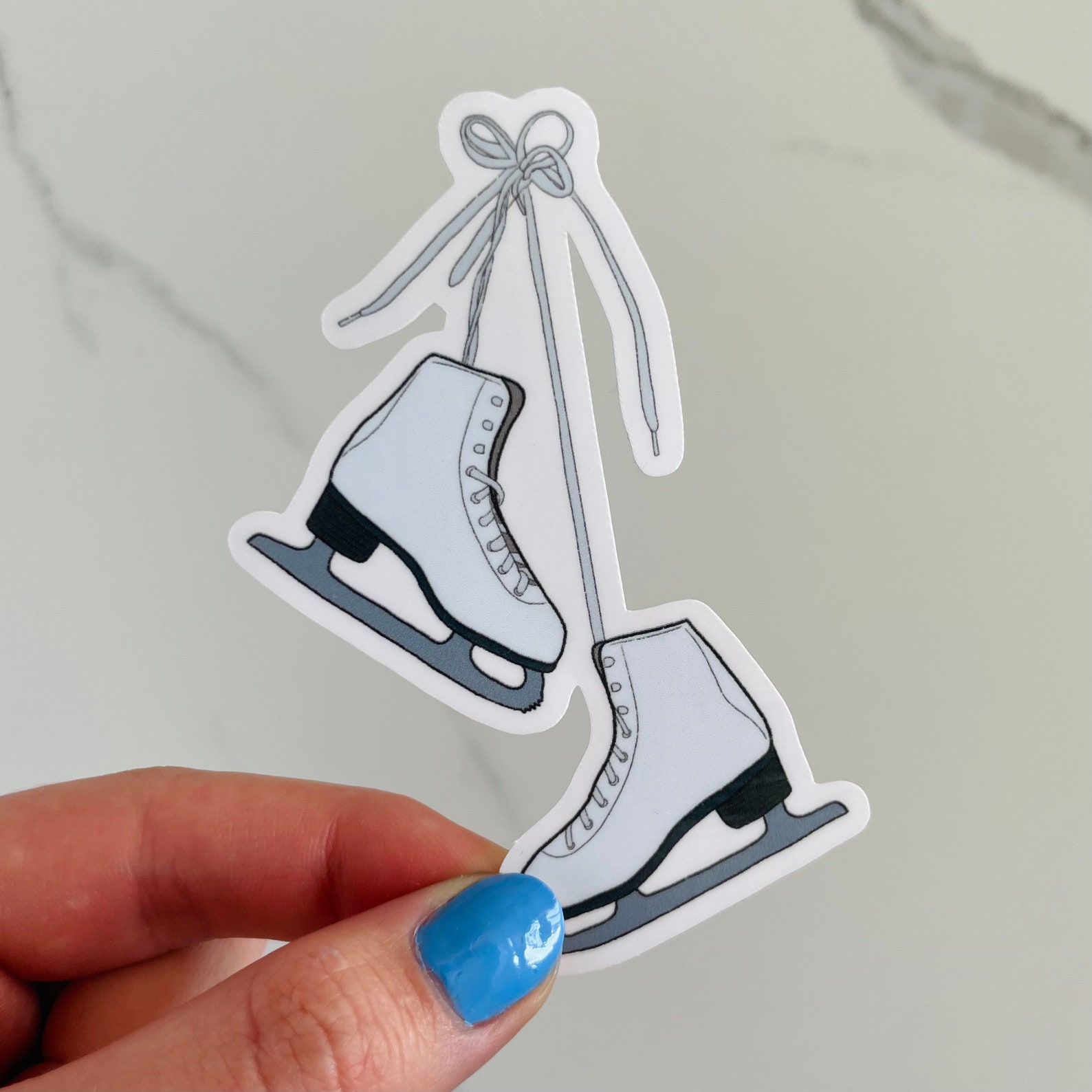 Ice Skates Sticker // Ice Skate Water Bottle Sticker // Ice Skating ...