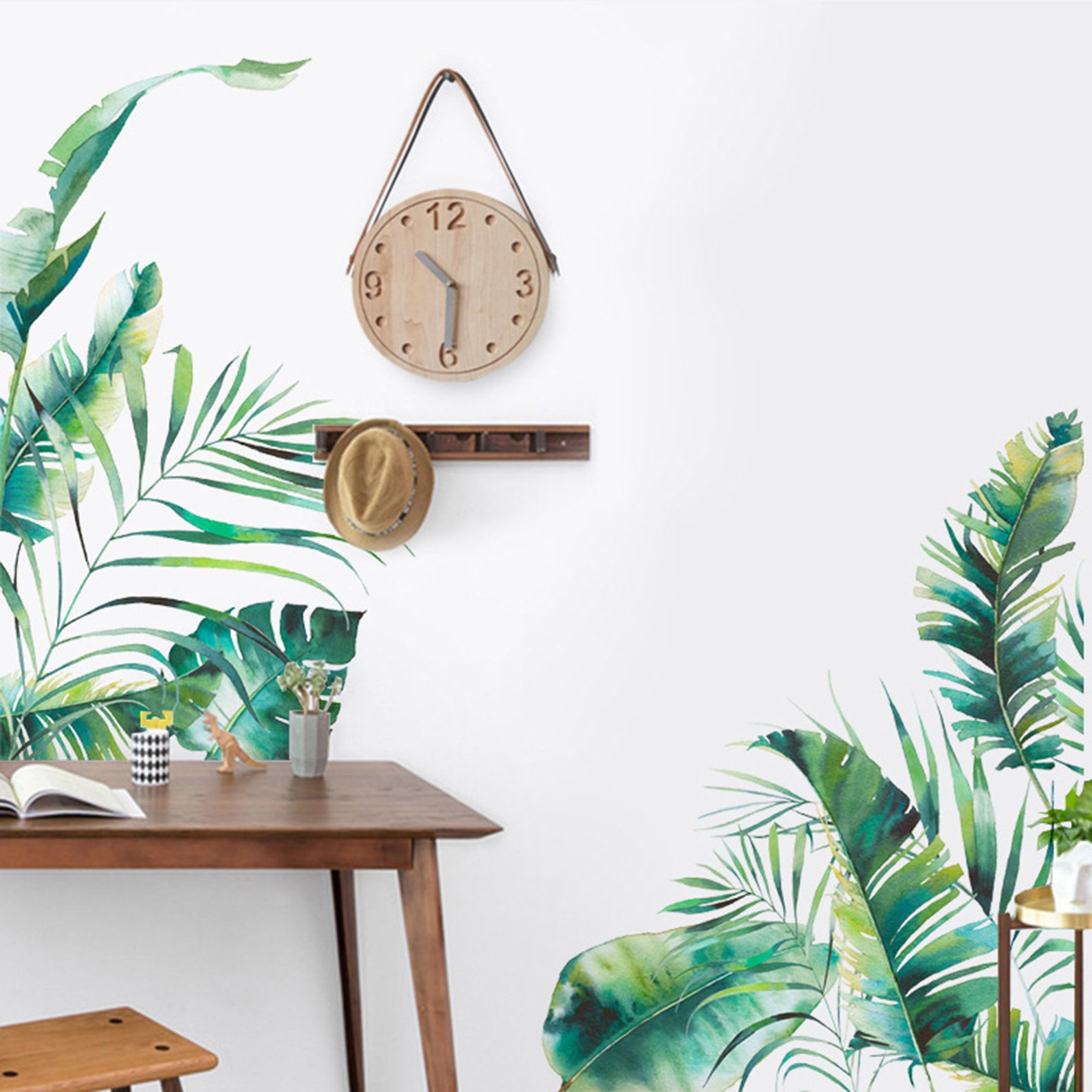 Tropical Plant Wall Sticker Plants Living Room Wall Sticker Etsy