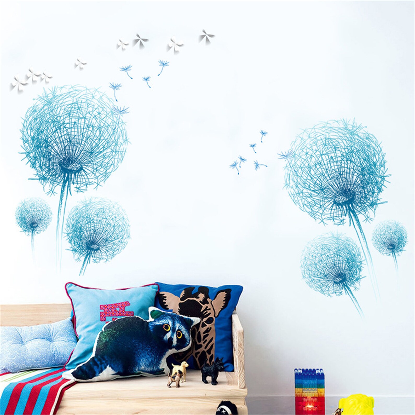 Dandelion Stickers Removable Stickers Botanical Wall Decal Etsy