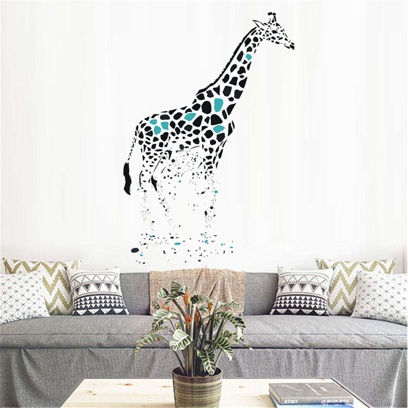 Giraffe Wall Sticker Giraffe Wall Decal Giraffe Wall Art Etsy