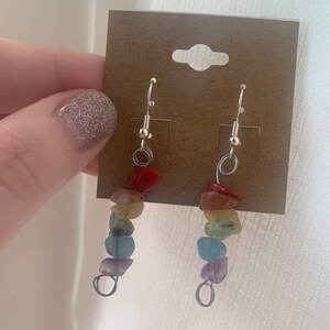 Stacked Rainbow Crystal Earrings