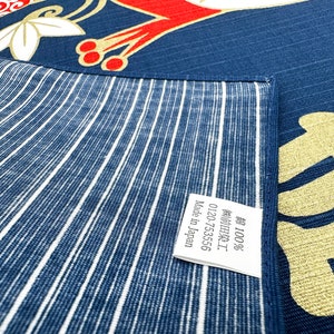 Lucky frog for money and business blue design Furoshiki traditional Japanese wrapping cloths made in Japan image 8