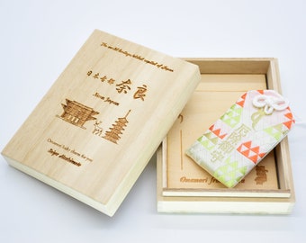 Japanese OMAMORI AMULET CHARM for "Anti-Evil" white from Enshu Sigisan Bisyamon Ten from Nara Japan