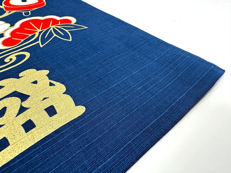 Lucky frog for money and business blue design Furoshiki traditional Japanese wrapping cloths made in Japan image 7