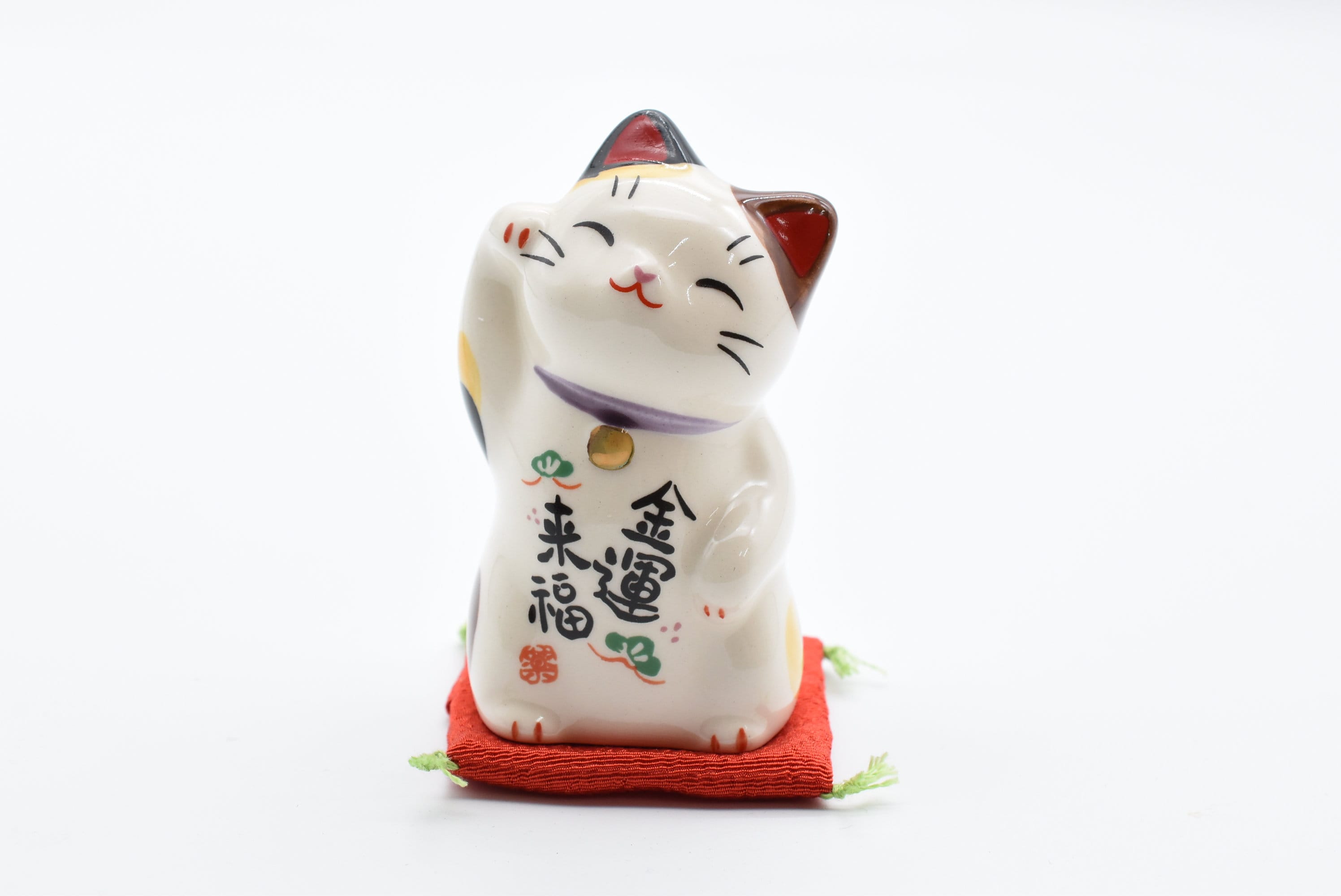 Maneki Neko Gold Color Beckoning Cat Lucky Cat for Money Luck H7