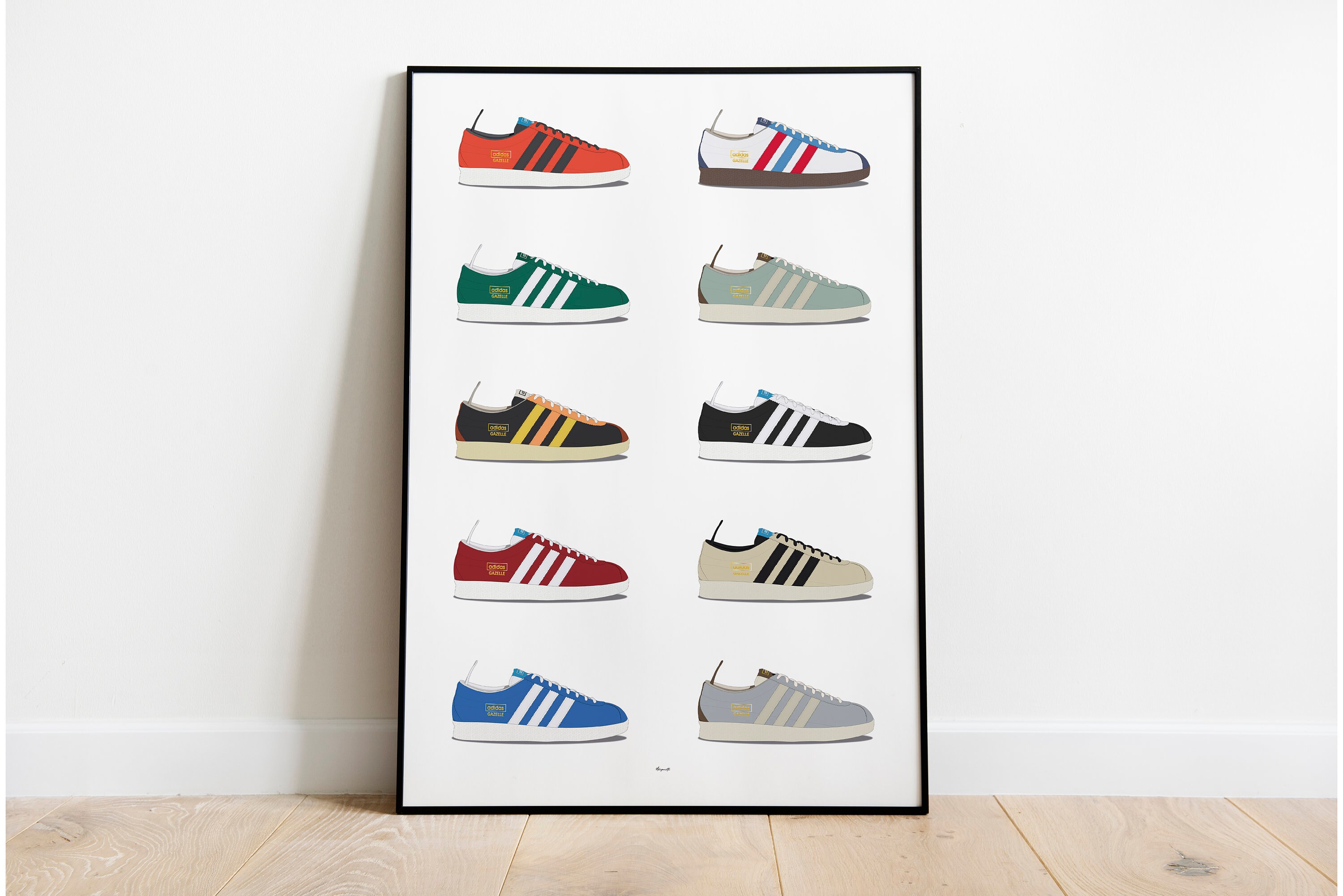 Adidas Gazelle Colourway Series Poster Print - Etsy