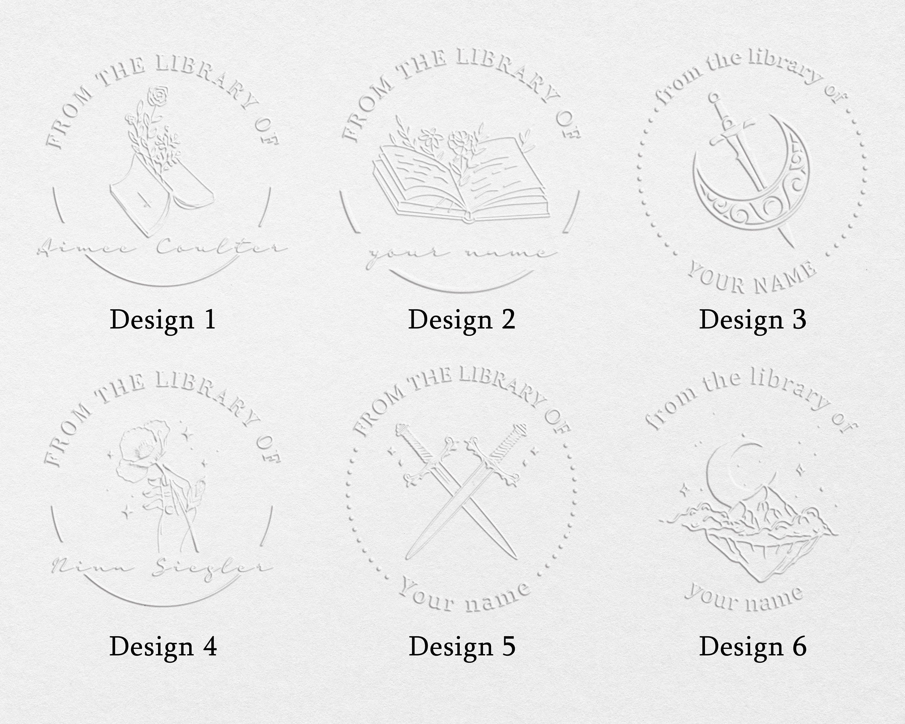 Book Embosser Personalized , From the Library of Stamp , Ex Libris