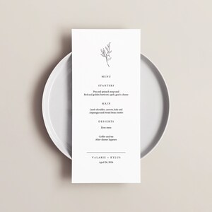 Classic Menu Template | Elegant Leaf Wreath | Instant Download | Editable #APS102