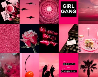 Neon Pink Wallpaper Etsy Neon Pink Wallpaper Etsy