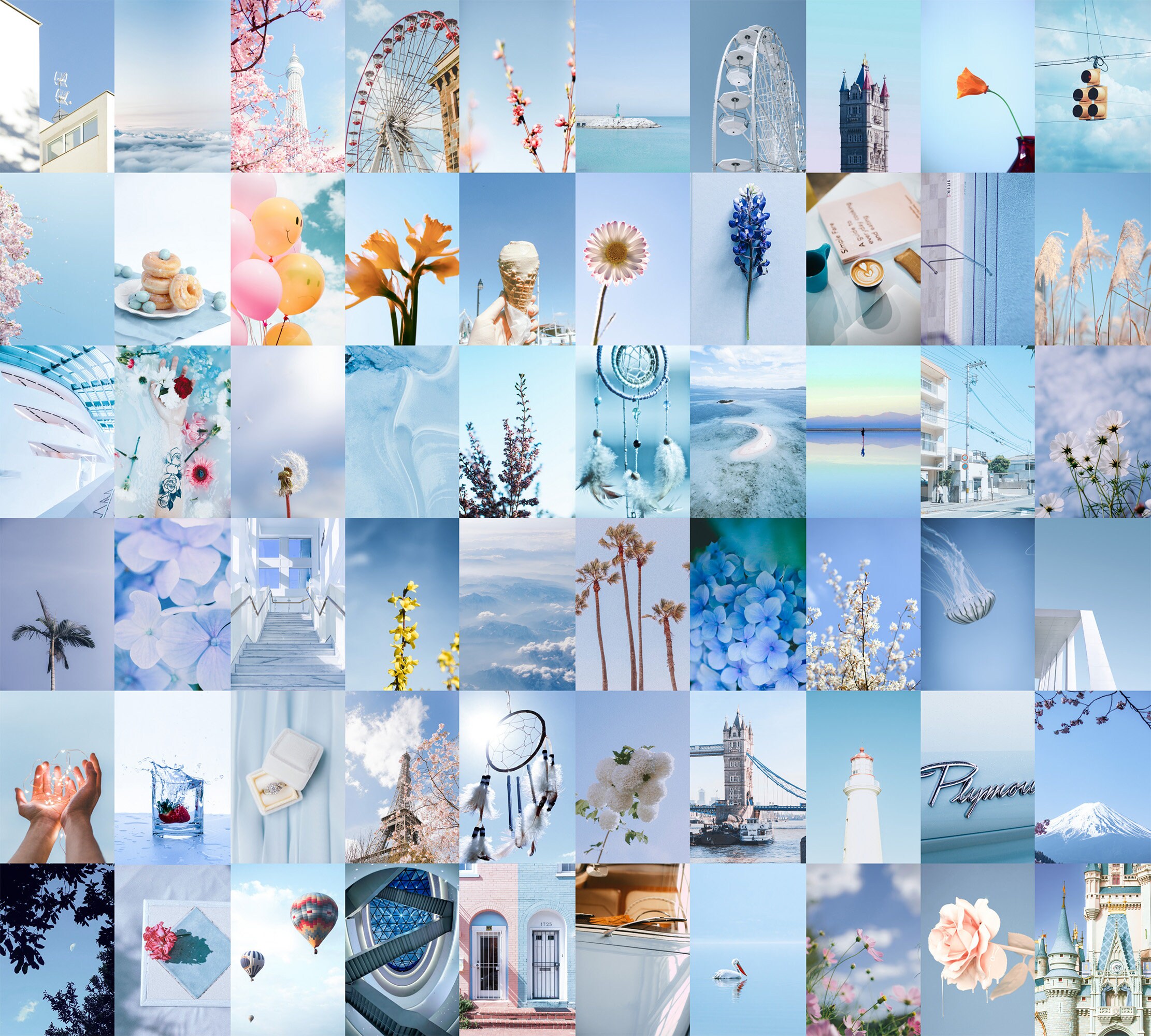 Wall Collage Kit Digital Print / 60pcs Neutral Aesthetic | Etsy