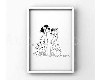 ダルメシアン ポスター フレーム付き　101 Amazon.co.jp: Trends International ディズニー 101