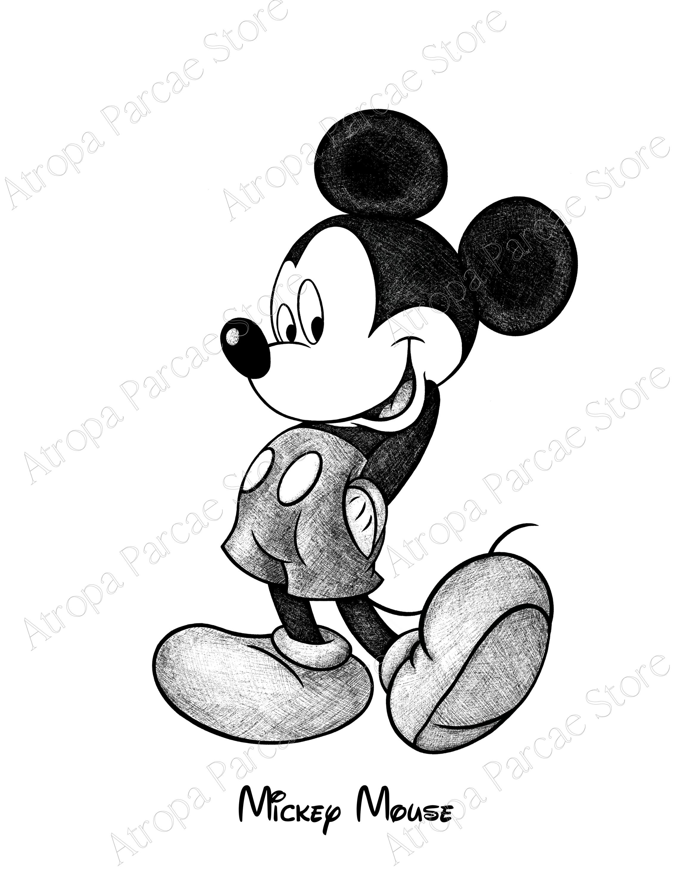 デジタルダウンロード ミッキーマウスプリント ウォルトディズニー