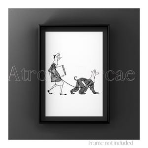 Digital Download Lady Artist & Prissy Print 101 Dalmatians Drawing Dog Mom Walt Disney Illustration Anime Poster