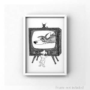 Lucky Puppy 101 One Hundred and One Dalmatians Walt Disney Dog Illustration Print Vintage Retro Pet Poster Art Anime Cartoon TV