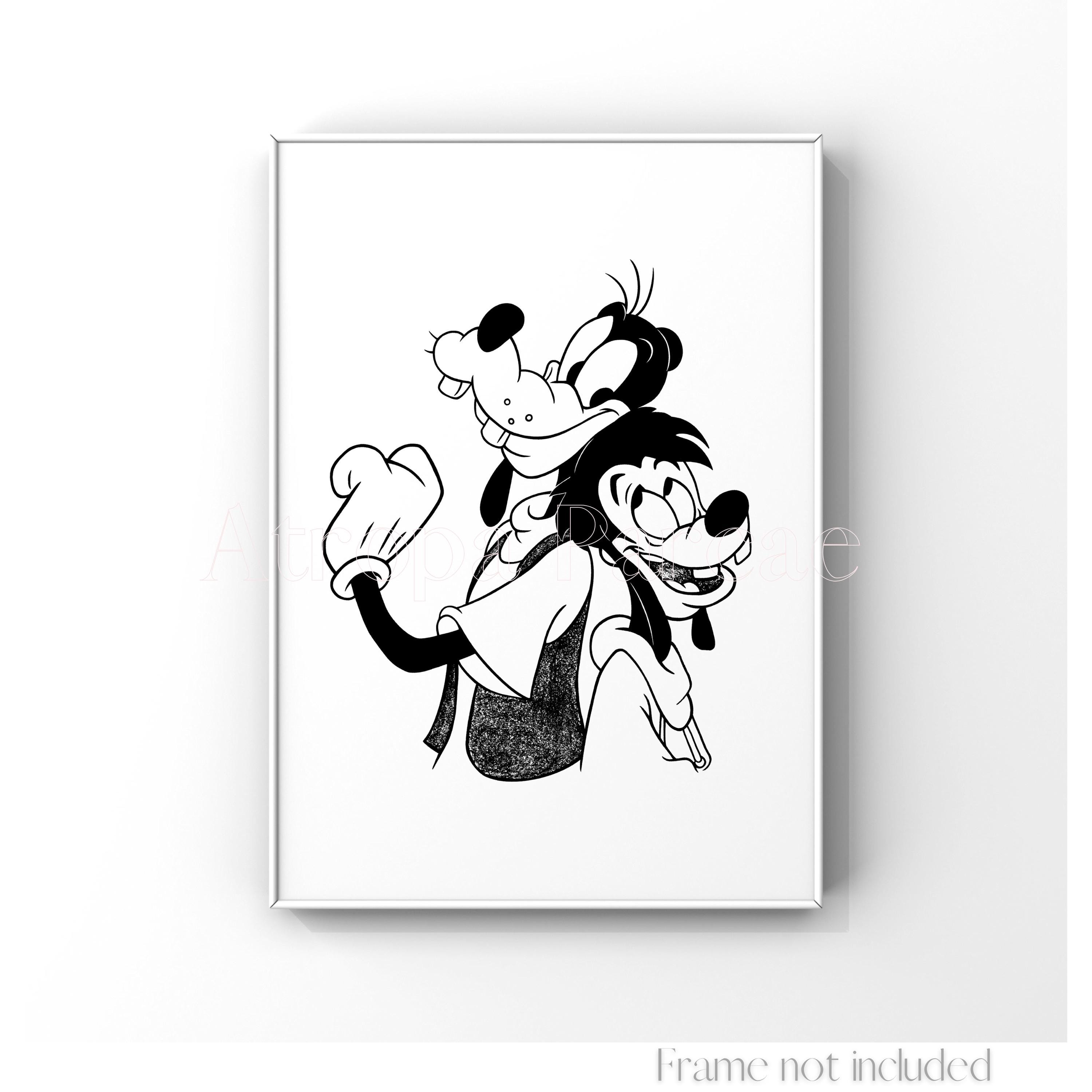 マックスとグーフィーのアートプリント、グーフィーの映画、ウォルト