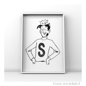 Jughead Jones Forsythe Pendleton Stampa Archie Comics arte Illustrazione Poster Riverdale Cole Sprouse Disegno Arte Retro Vintage Schizzo