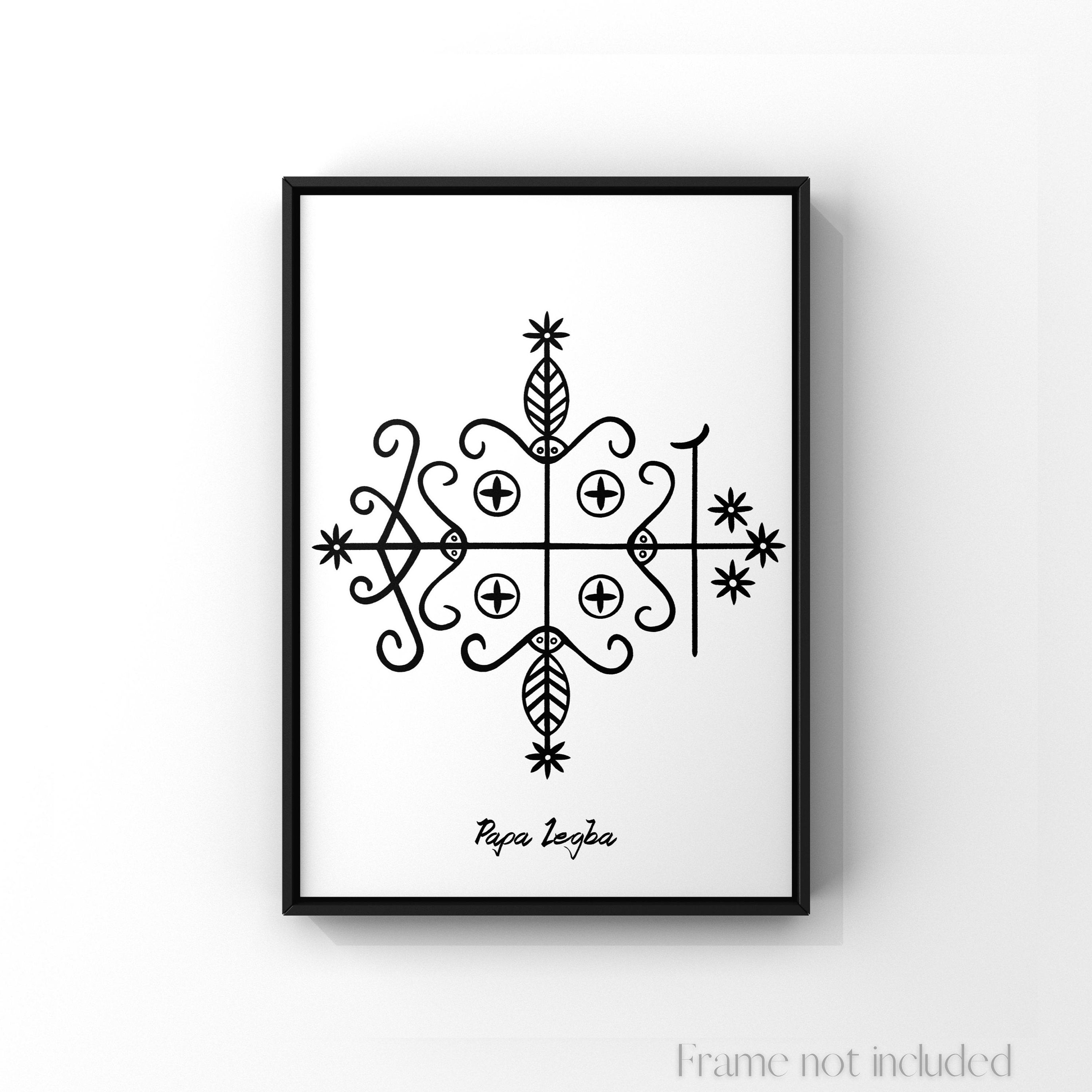 Veve Papa Legba Voodoo Lwa Symbol Print Loa Sigil New Orleans Magic Poster  Talisman Occultism Protection Haitian Wall Decor African Art - Etsy Norway