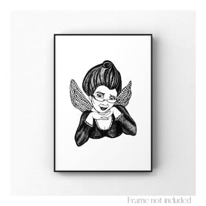 Fairy Godmother Print Shrek Illustration Poster Villain Mother Portrait Anime Magic Art