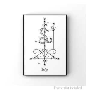 Veve Loko Voodoo Symbol Print Loco Loa Sigil New Orleans Magic Poster ...