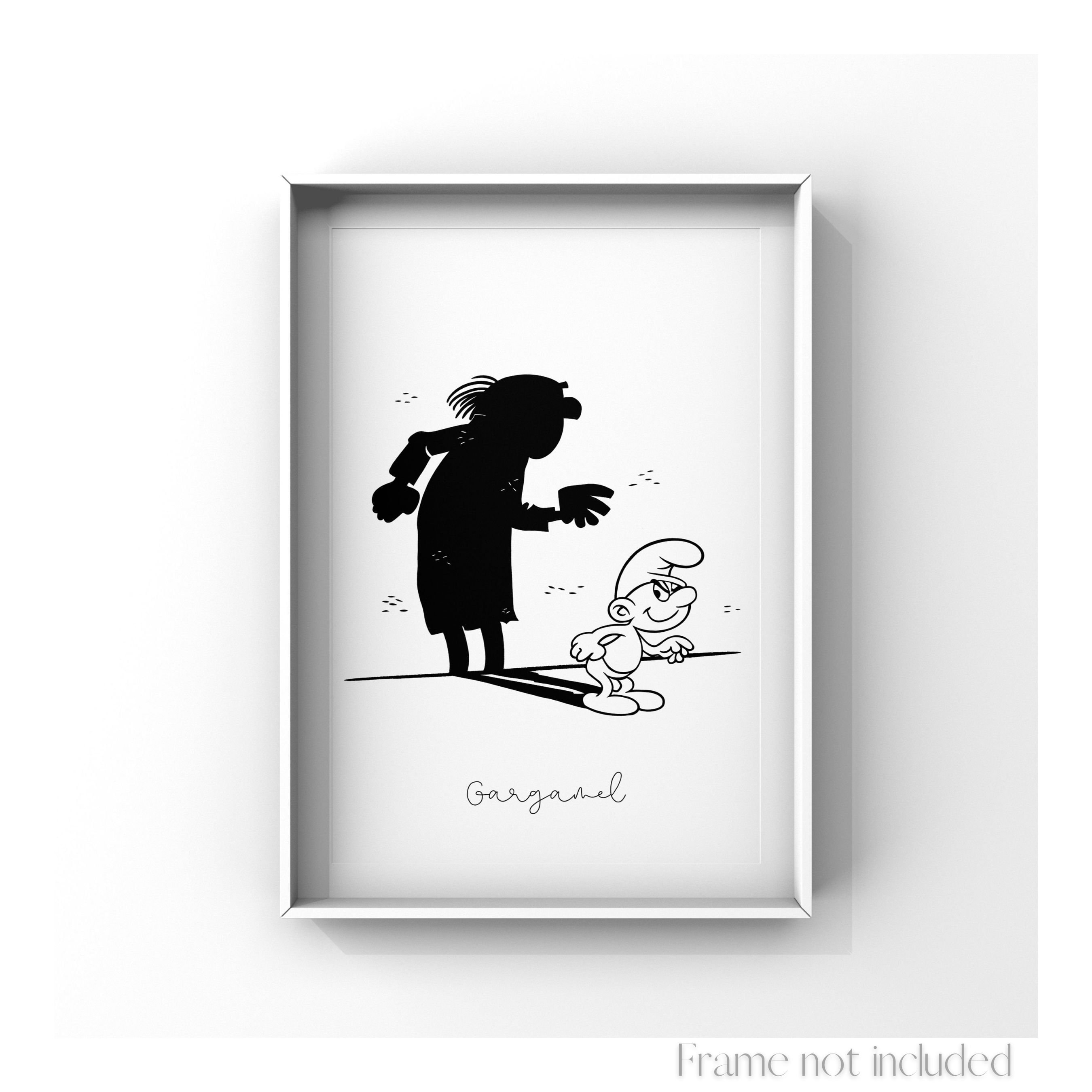 Gargamel the Smurfs Print Illustration the Smurfs Sorcerer Anime