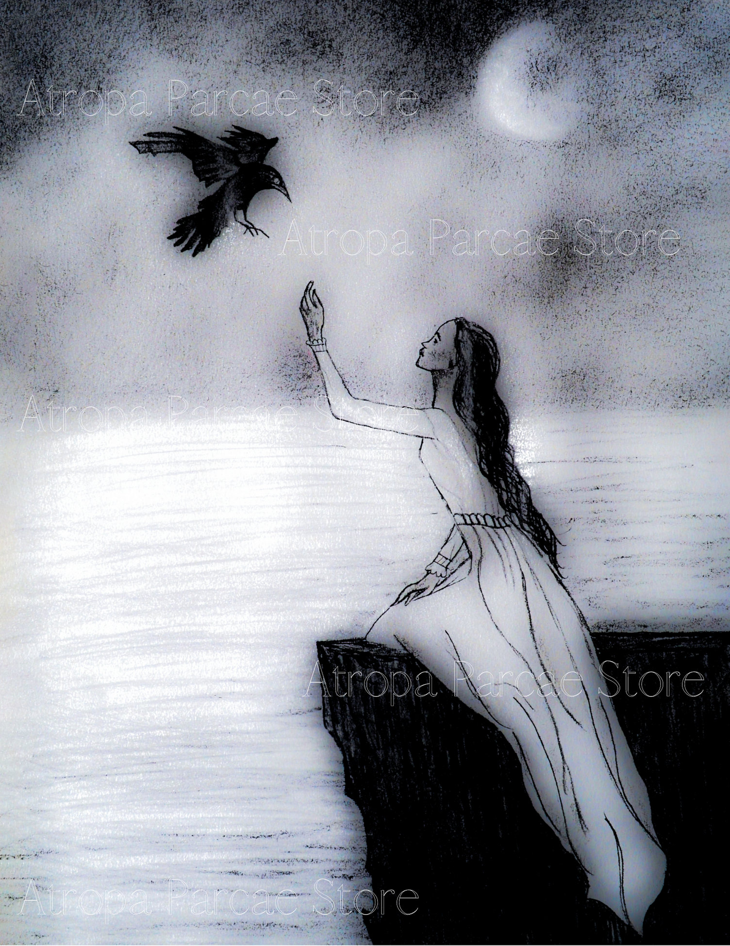 女性の肖像 版画 限定版 79/100