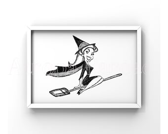 奥さまは魔女 アートプリント エリザベス・モンゴメリー 絵 サマンサ