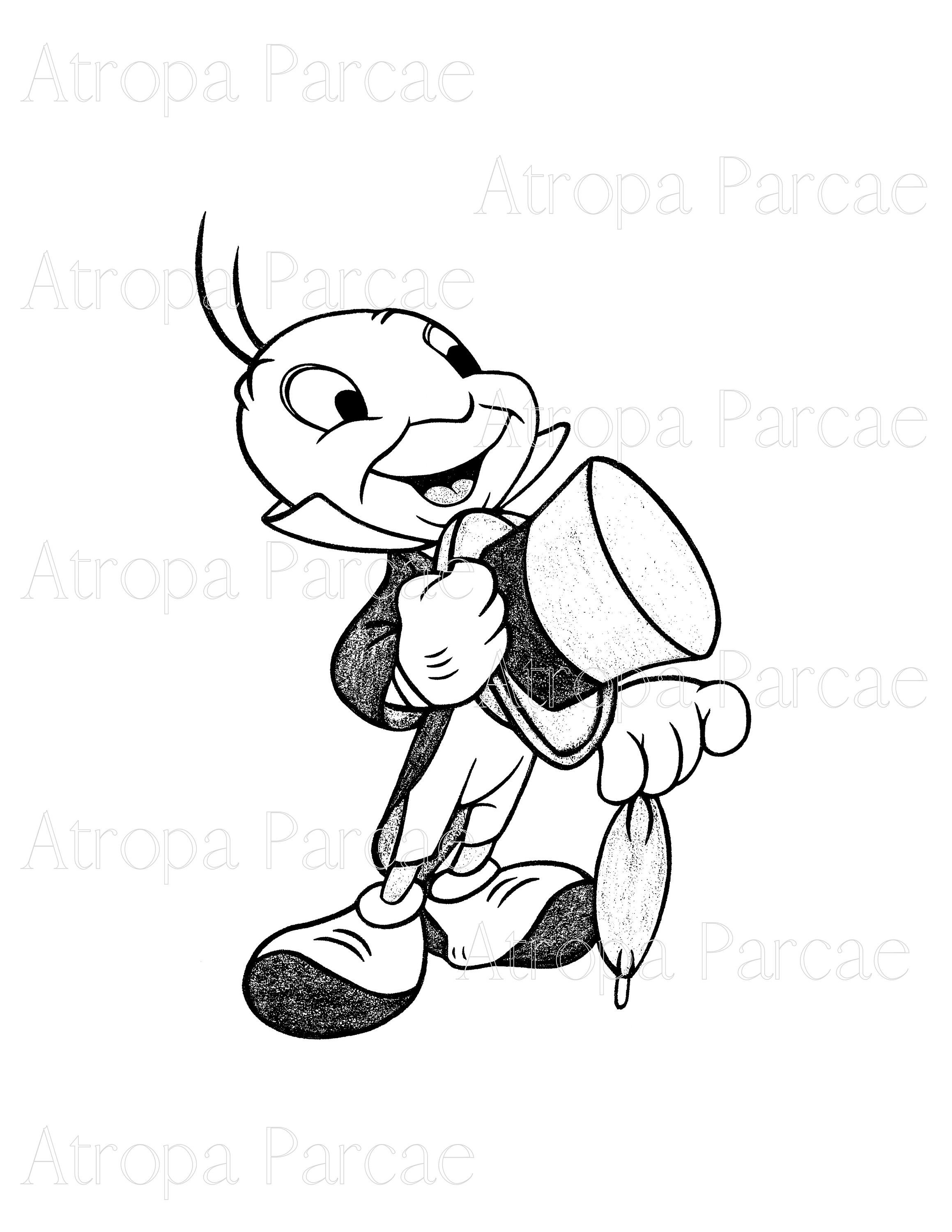 ジミニー クリケット プリント ピノキオの良心 ウォルト ディズニー