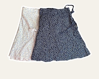 Saia envolvente, brandy melville, saia floral, saia branca, saia envolvente
