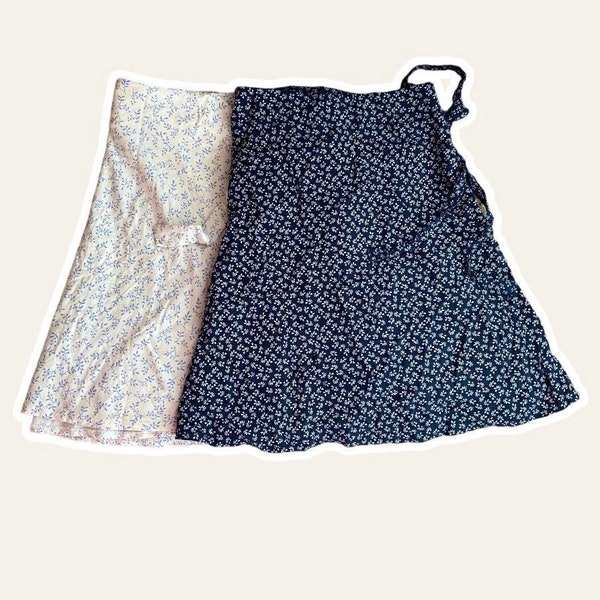 Wrap skirt, brandy melville, floral skirt, white skirt, wrap skirt