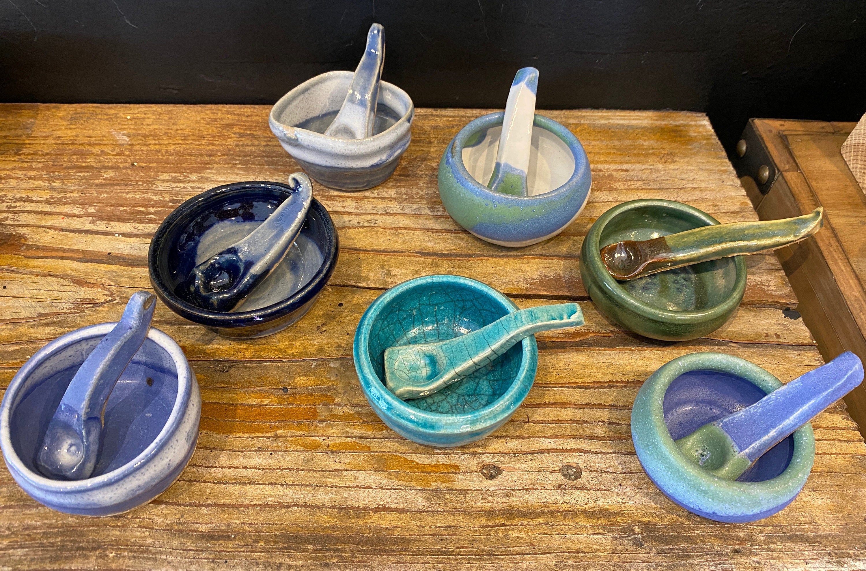 Handmade Ceramic Salt Cellar & Spoon Etsy