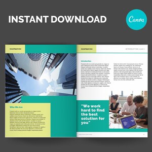 Canva Annual Report Template Printable Financial Reports Statement Editable PDF Template for Business Account for End of Fiscal Year