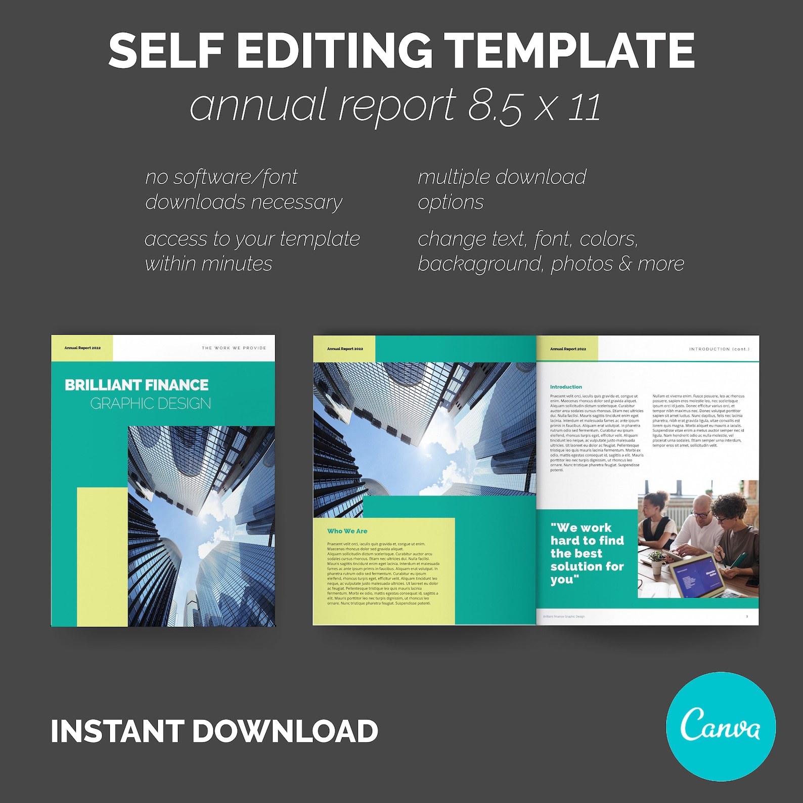 Canva Annual Report Template Printable Financial Reports Statement ...