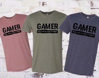 Gamer Shirt, Funny Gaming T-shirt, Mens gamer shirt Women gamer shirt, Kids gamer shirt, Gamer Gift, Gaming Present, Gift for Him