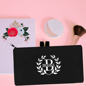 Personalized zippered pouch/make up bag/toiletry bag
