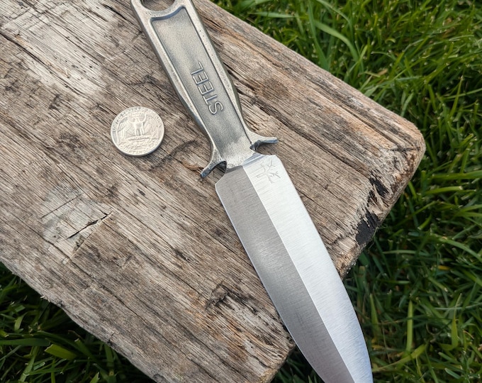 Dagger blade wrench knife, Hand Forged, 8"
