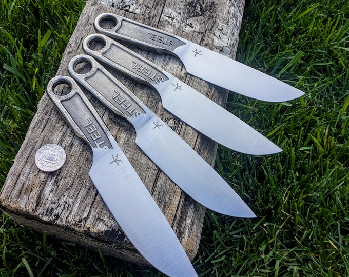 Wrench Knife, Drop Point, Hand Forged, 8"