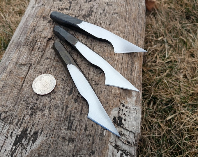 Spring Steel Kiridashi, Right Hand Bevel, Hand Forged Knife, 5"