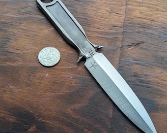 Dagger blade wrench knife, Hand Forged, 8"
